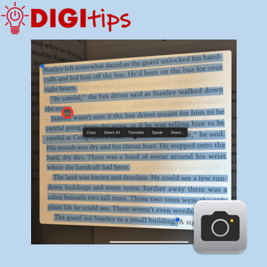 Copy Printed Text to Immersive Reader with the Camera&nbsp;App