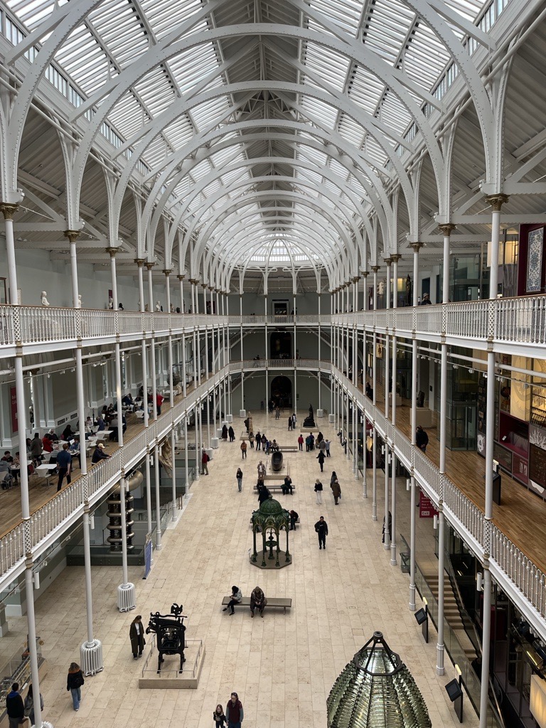 The main hall in the National Museum of Scotland